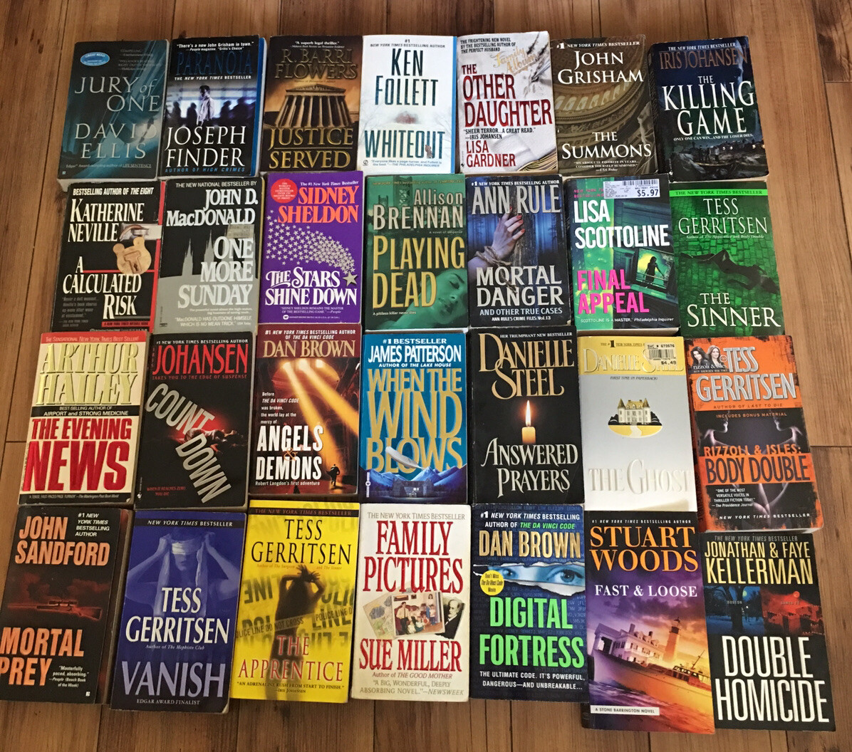 Lot Of 20 Suspense Crime Mystery Thriller Fiction Paperback Books Random Mix Lot