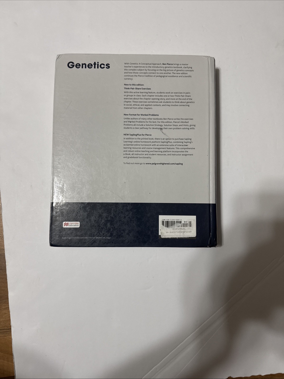 Genetics: A Conceptual Approach by Pierce, Benjamin Hardback Book The Fast Free