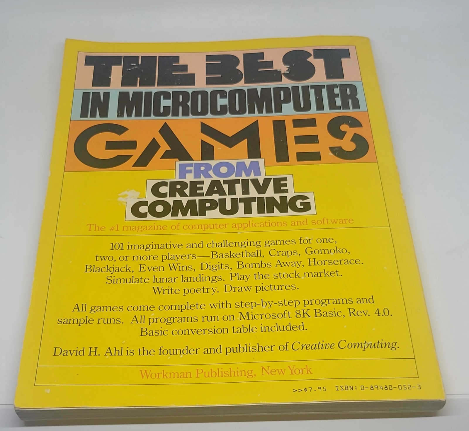 Computer Games : Microcomputer Edition by David H. Ahl (1978, Trade Paperback)