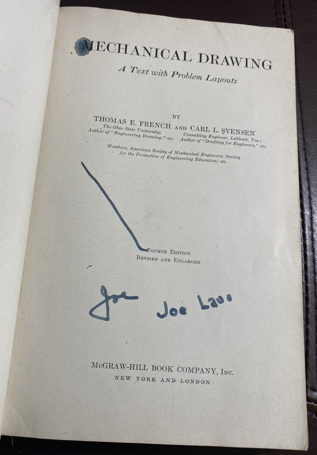 Mechanical Drawing, A Text with Problem Layouts By French and Svensen