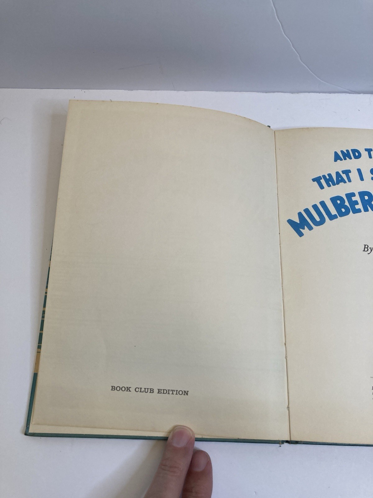 Dr. Seuss And To Think That I Saw It On Mulberry Street Book Club Edition