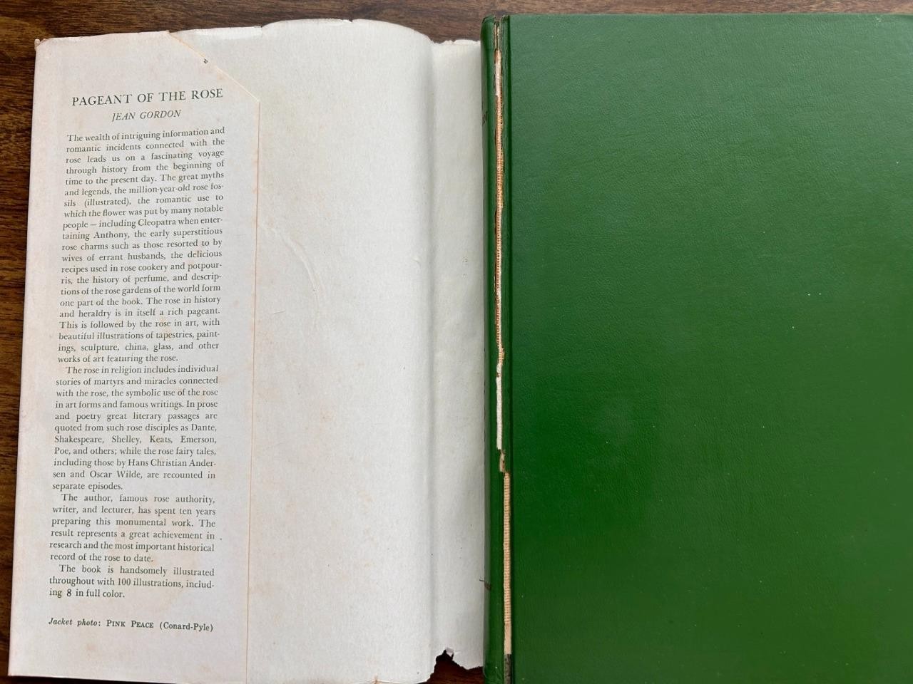 Pageant of the Rose book Jean Gordon vintage 1961 hardcover dustjacket 232 pages
