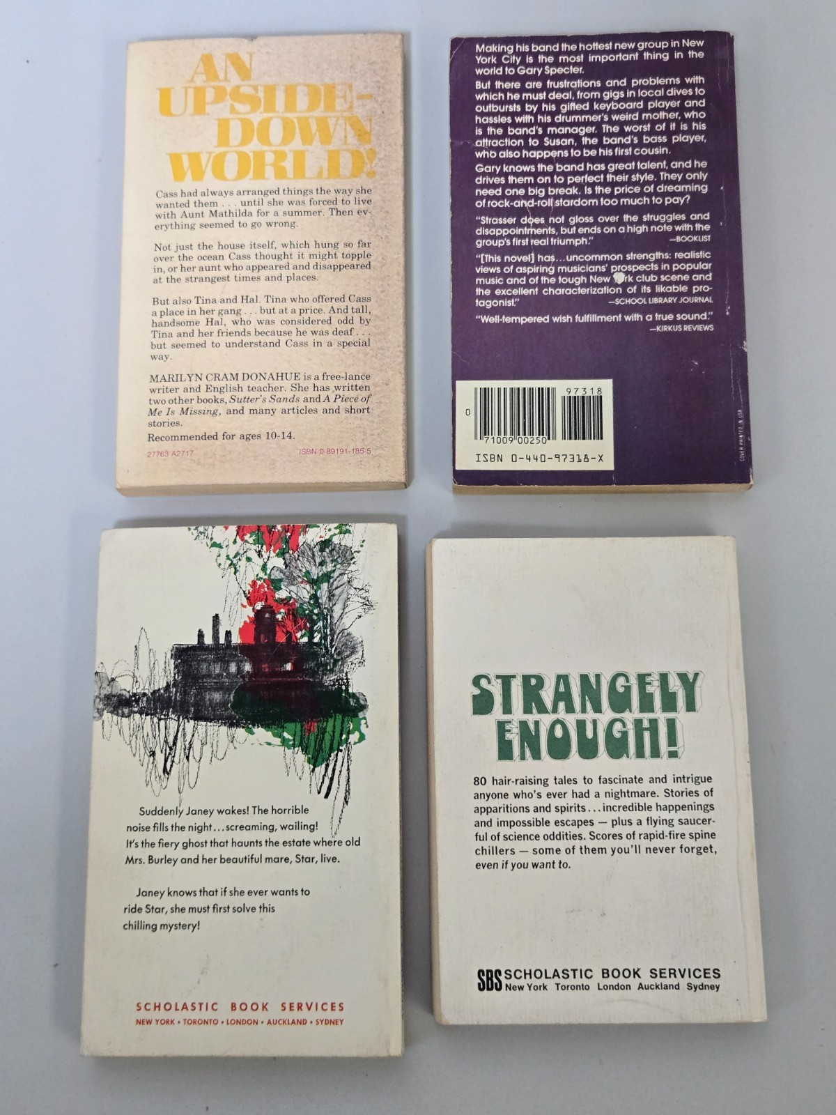 Vintage Teen Paperback Lot (4) Strange Enough! T 438 and others (1970’s & 80’s)