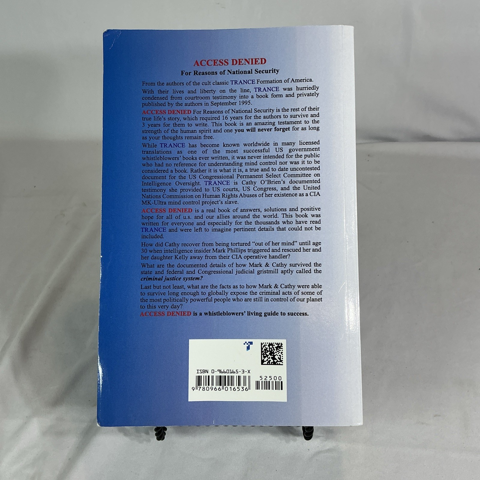 Access Denied For Reasons of National Security Cathy O’Brien Mark Philips Book