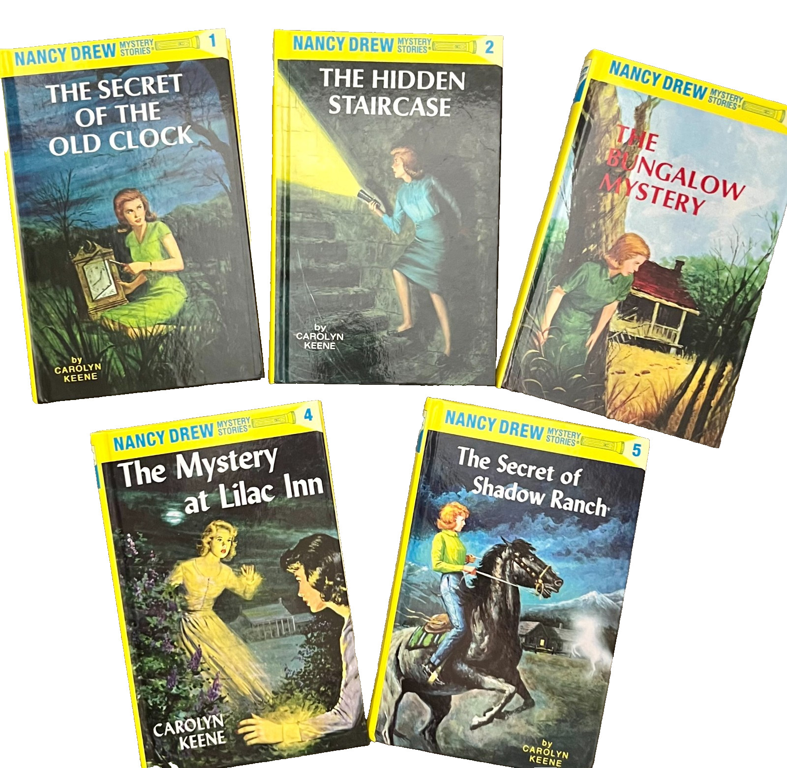 Nancy Drew Starter Set Books 1-5 Hardcover Carolyn Keene Unread Clean Condition