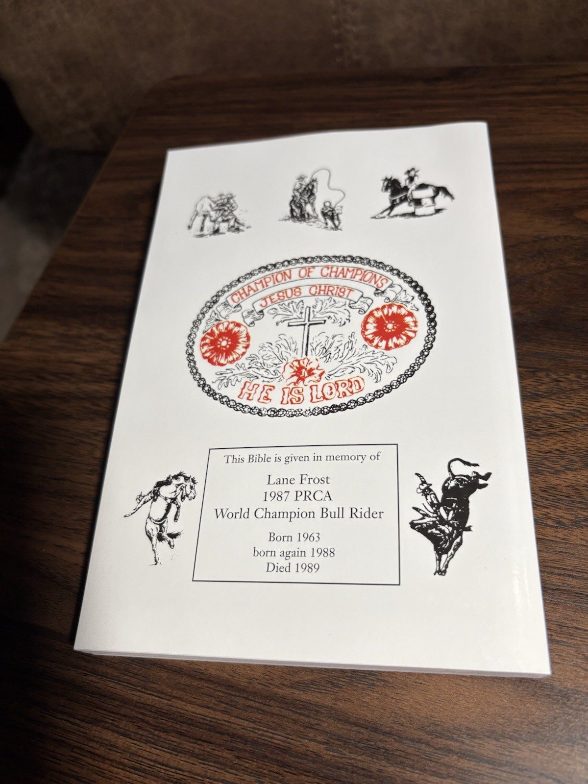 Cowboy Bible: The New Testament – In Memory Of Lane Frost PB Book