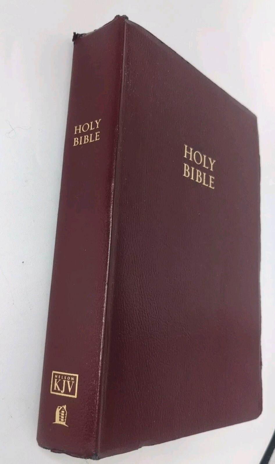 Thomas Nelson KJV Giant Print Reference Bible Burgundy Leather Flex