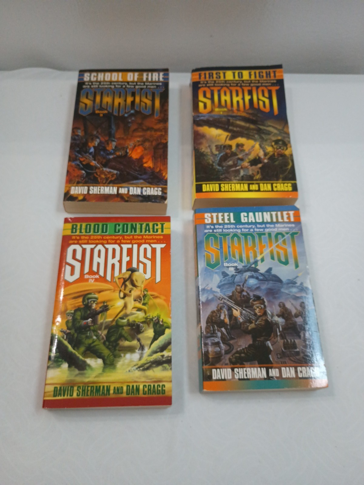 Lot 9 Starfist Books (Pocketbook Size) By David Sherman And Dan Cragg