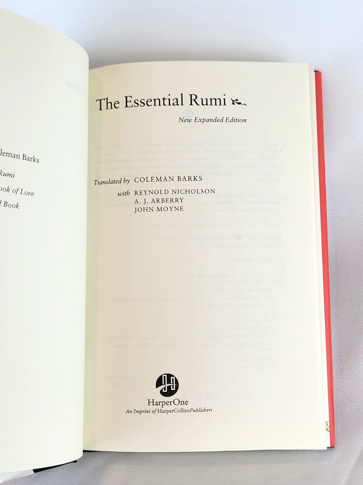 THE ESSENTIAL RUMI by Jalal Al-Din Rumi Hardcover Edition *Like New*
