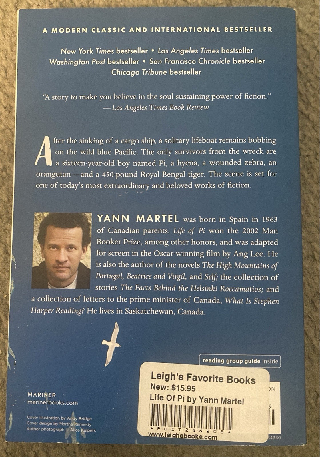 Yann Martel Life of Pi Mariner Books PB English Fiction Action Adventure Sea