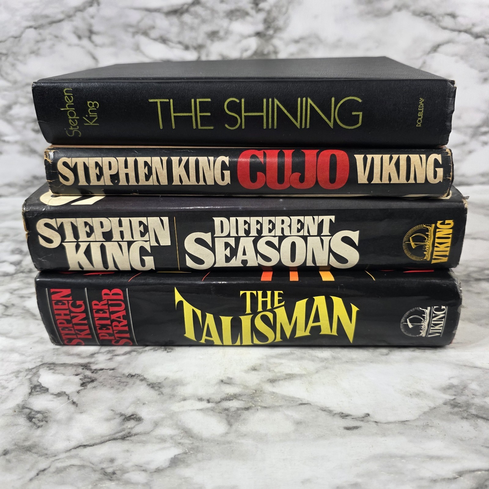 Stephen King Hardcover Book Lot 4 Talisman Cujo Shining Seasons READ DESCRIPTION