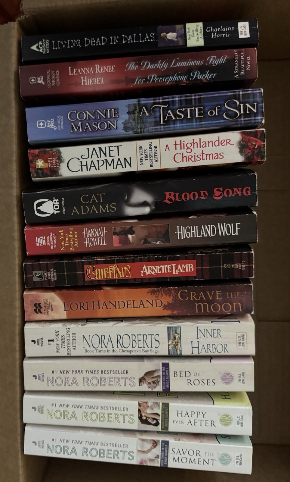 Lot of 12 Romance Paperback Books