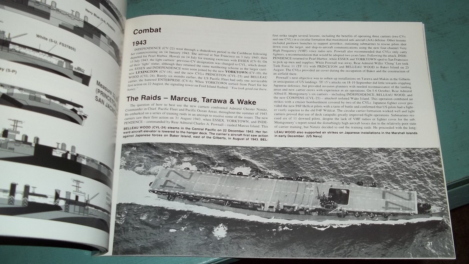 Squadron Signal Publications, In Action Book 4016, US Light Carriers VG+