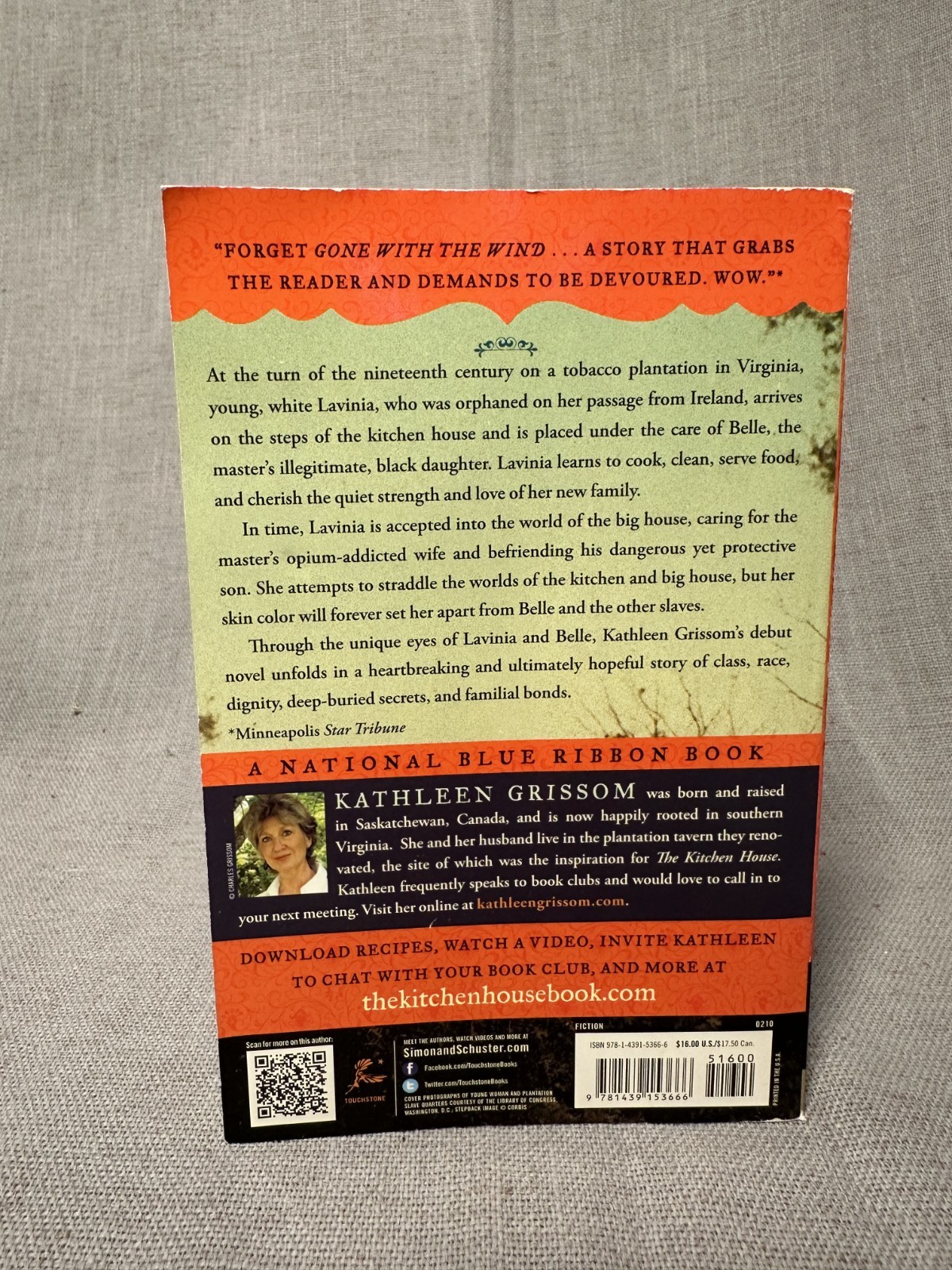 Kitchen House : A Novel by Kathleen Grissom (2010, Trade Paperback) Book Club