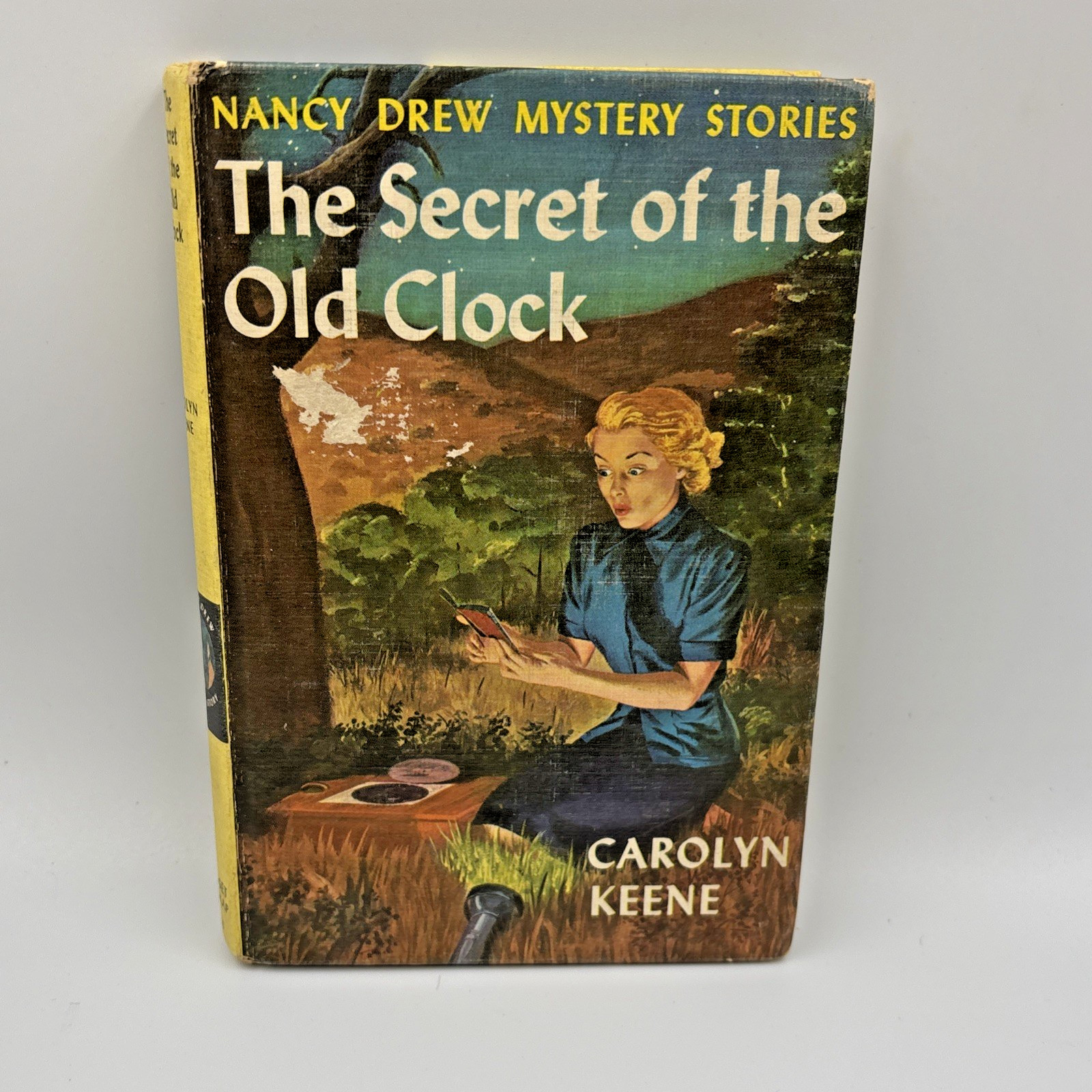 9 Vintage 1930s -50s Nancy Drew Books Covers Blue Yellow Carolyn Keene
