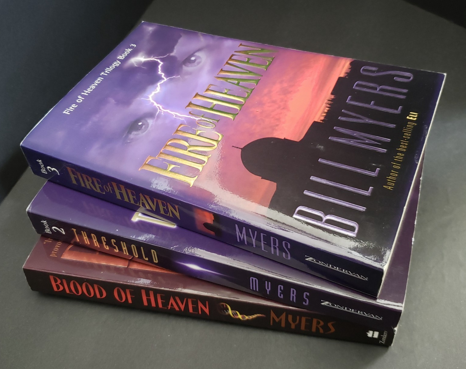 Bill Myers – Blood Of Heaven, Threshold, Fire Of Heaven Trade Paperback Books