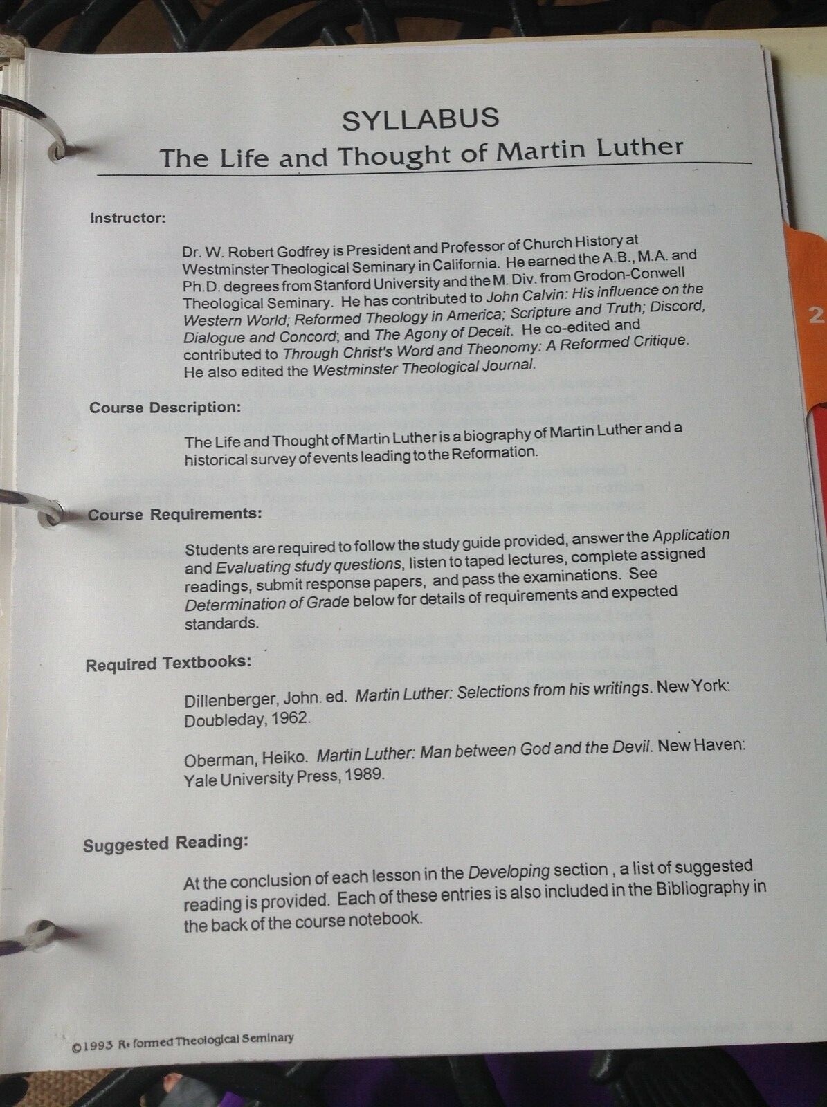 The Life and Though of Martin Luther, W. Robert Godfrey