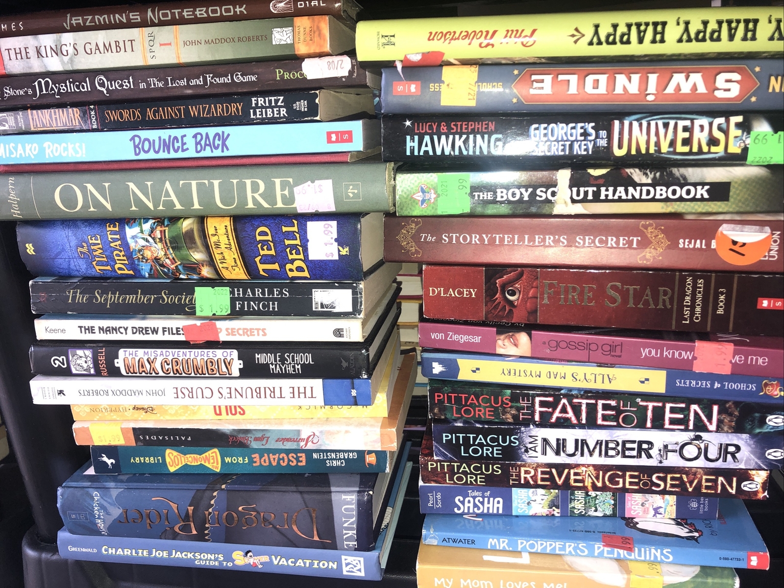 Middle School Children’s Book Lot Of 50 Assorted Ages 9 To 12 Very Good