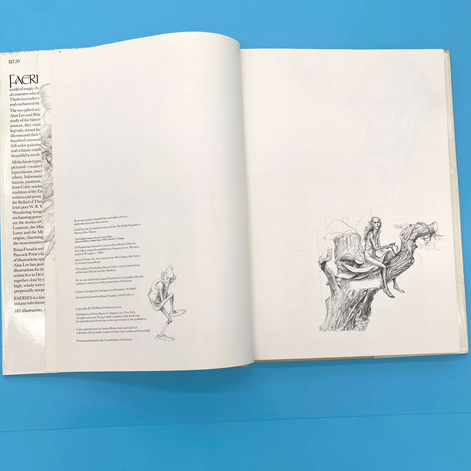 Faeries by Brian Froud and Alan Lee – 1978 Hardcover & Dust Jacket Illustrated