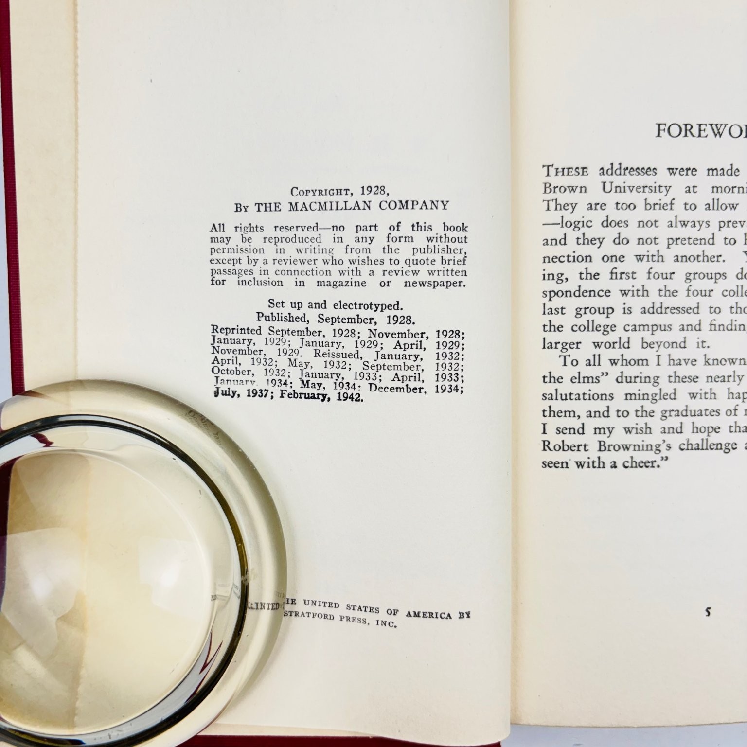 Facing Life WHP Faunce 1942 Association Copy Inscribed & Signed by Author’s Wife
