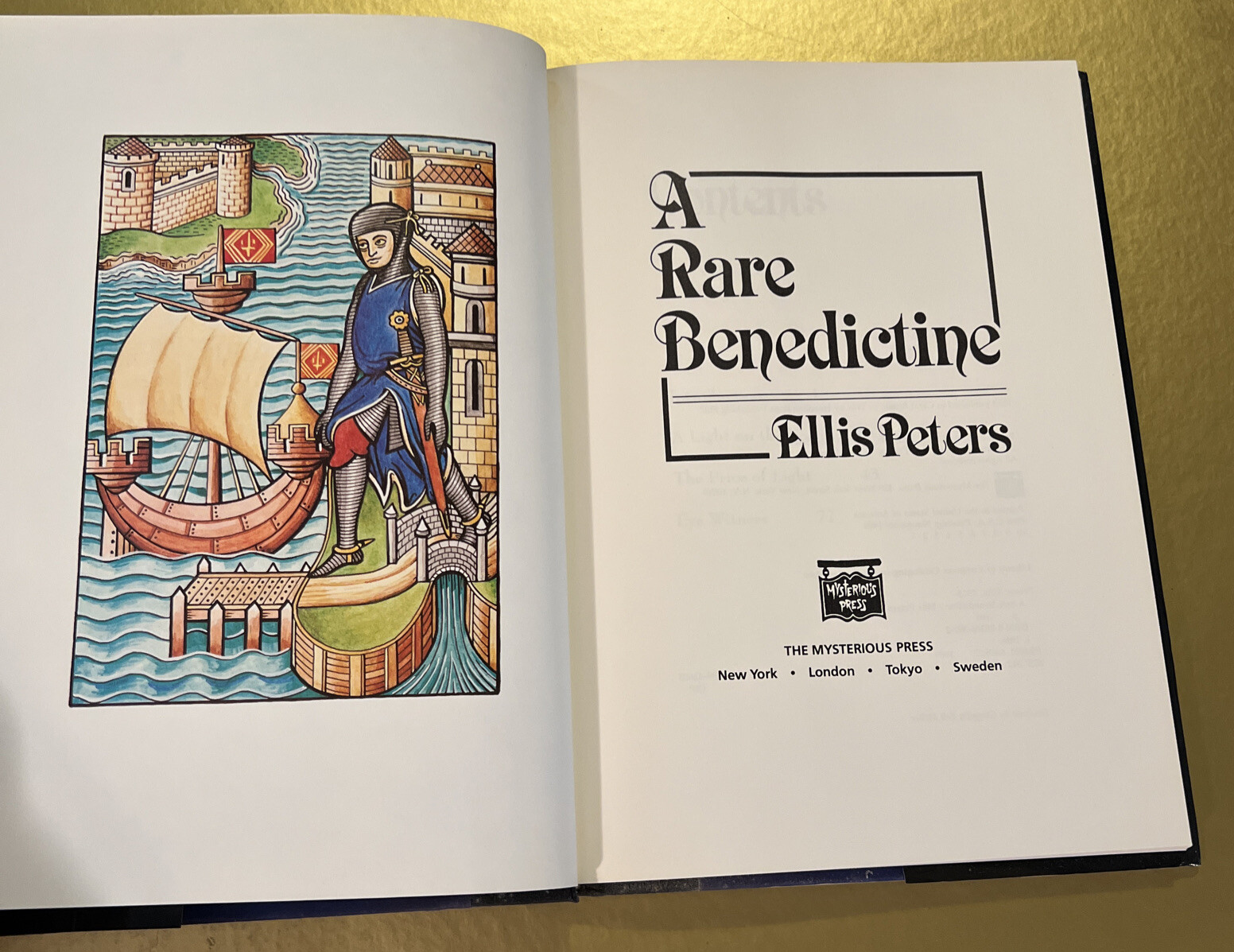 A Rare Benedictine by Ellis Peters – 1st Edition Hardcover Book