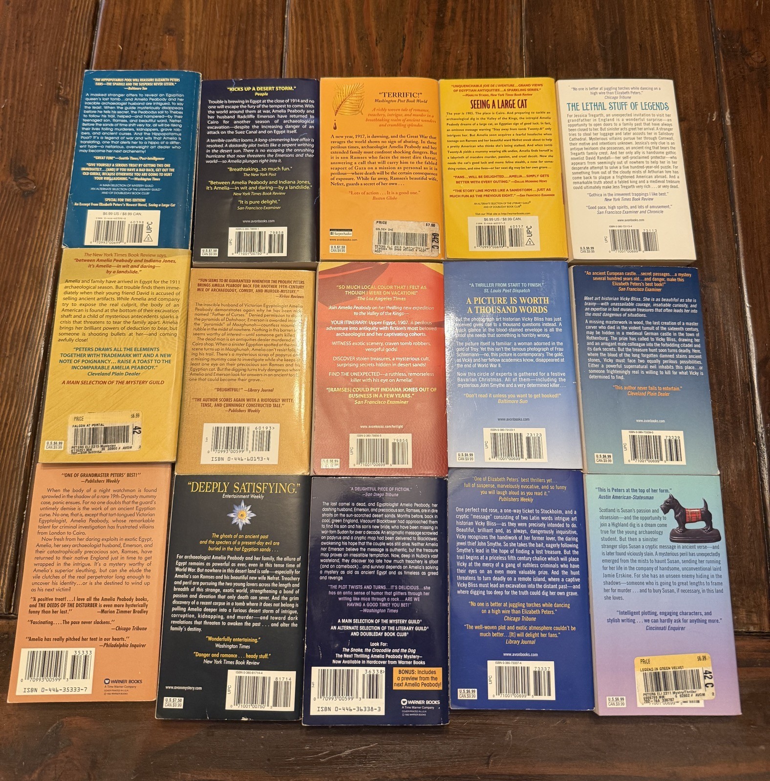 Elizabeth Peters Paperback PB Book Lot 15 Vicky Bliss Amelia Peabody