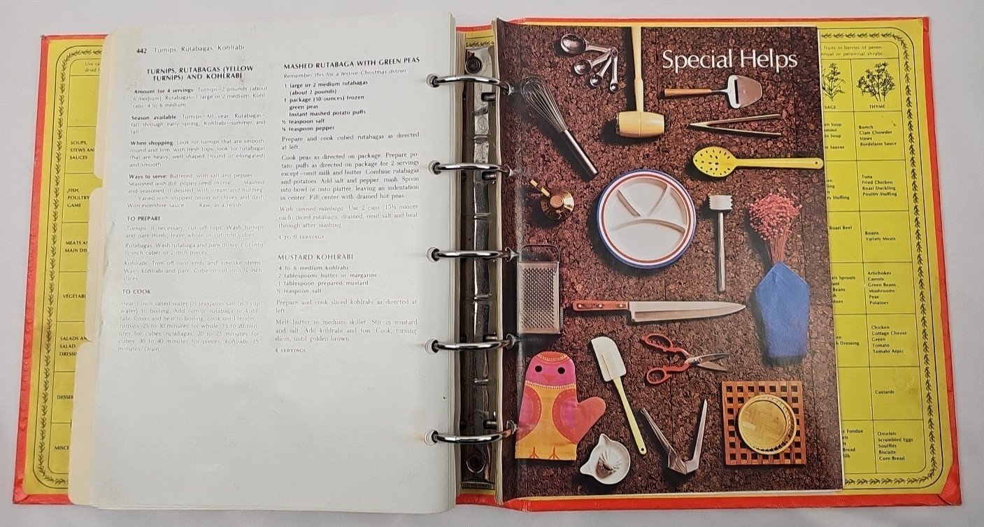Betty Crocker Cookbook Red Pie 5 Ring Binder 1969 Ed 26th Printing 1976 Vintage