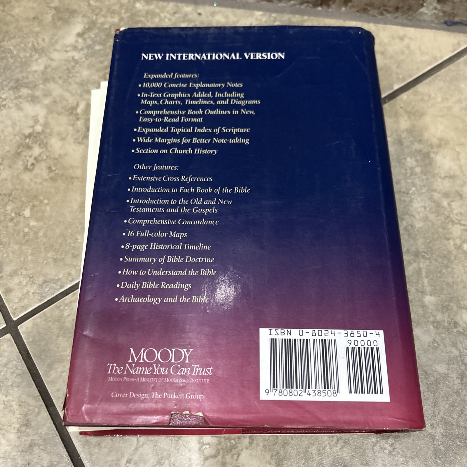 NIV Ryrie Study Bible 1994 Hardcover Text 1986