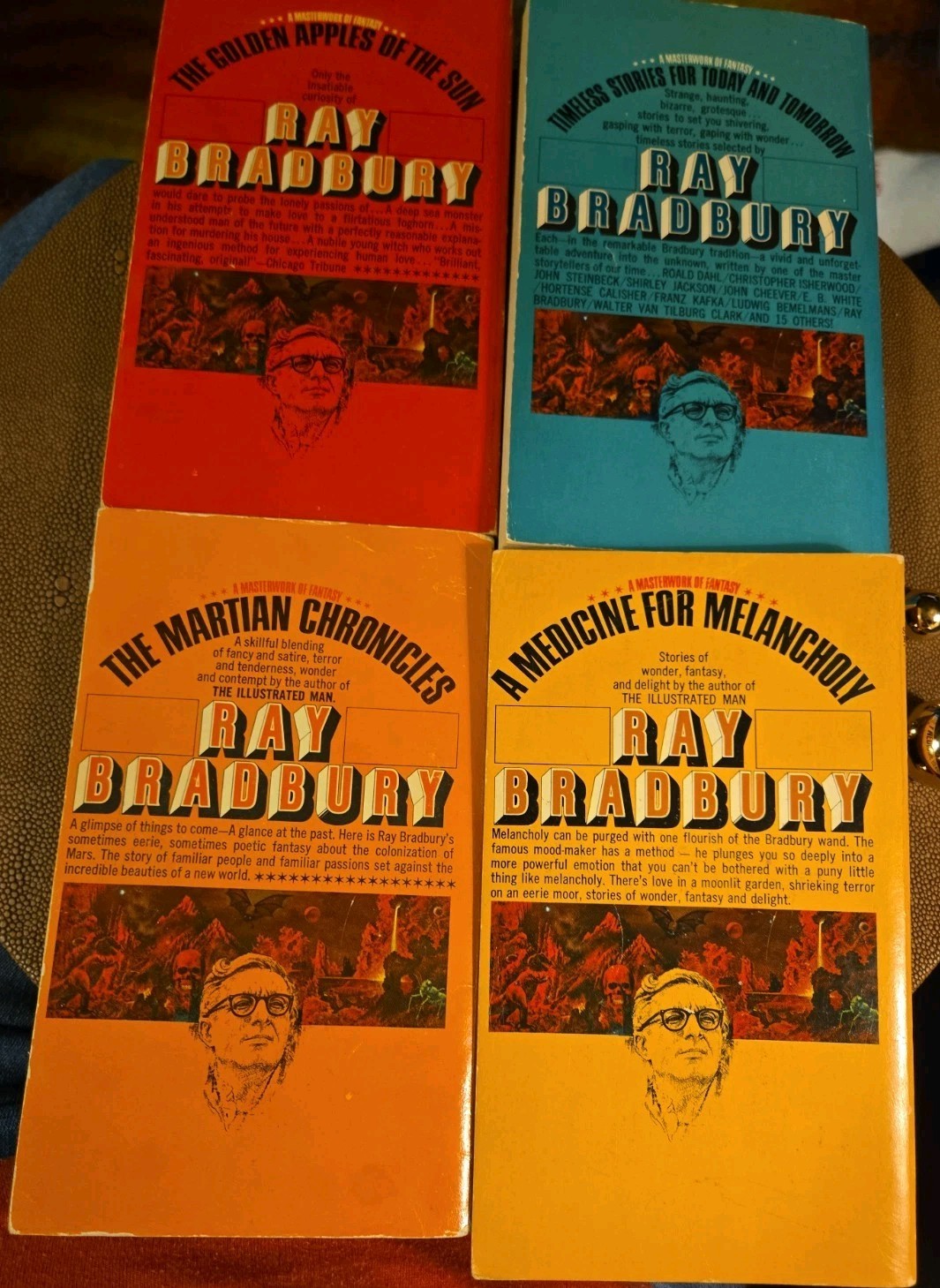 Lot of 4 A Masterwork of Fantasy Ray Bradbury Bantam Paperbacks Vintage Sci Fi