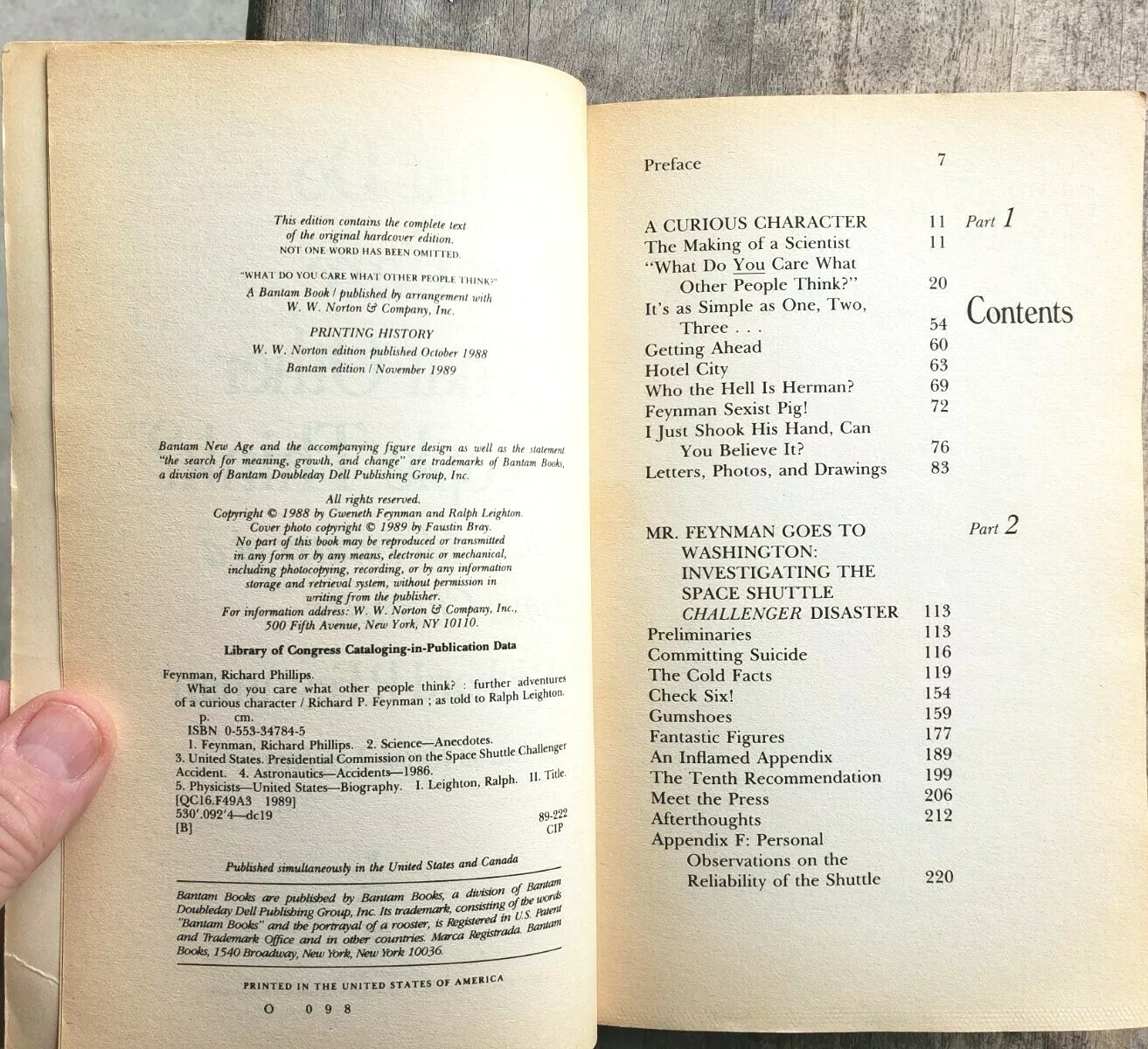 What Do You Care What Other People Think? Richard P. Feynman, 1989 Bantam Books