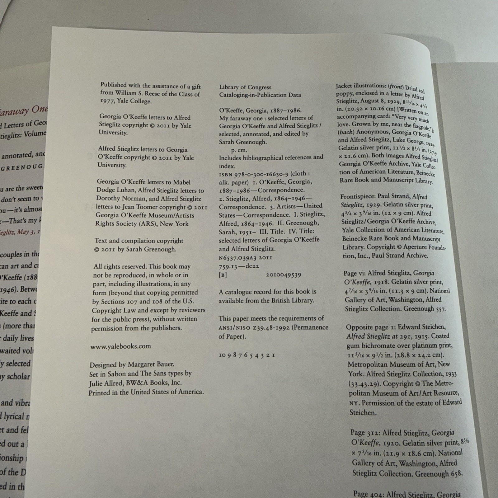 My Faraway One Vol. 1 : Selected Letters of Georgia o’Keeffe Alfred Stieglitz