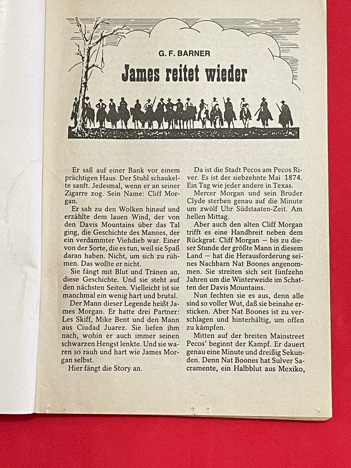 GF Barner Vtg German Language Western PULP PAPERBACK Magazine