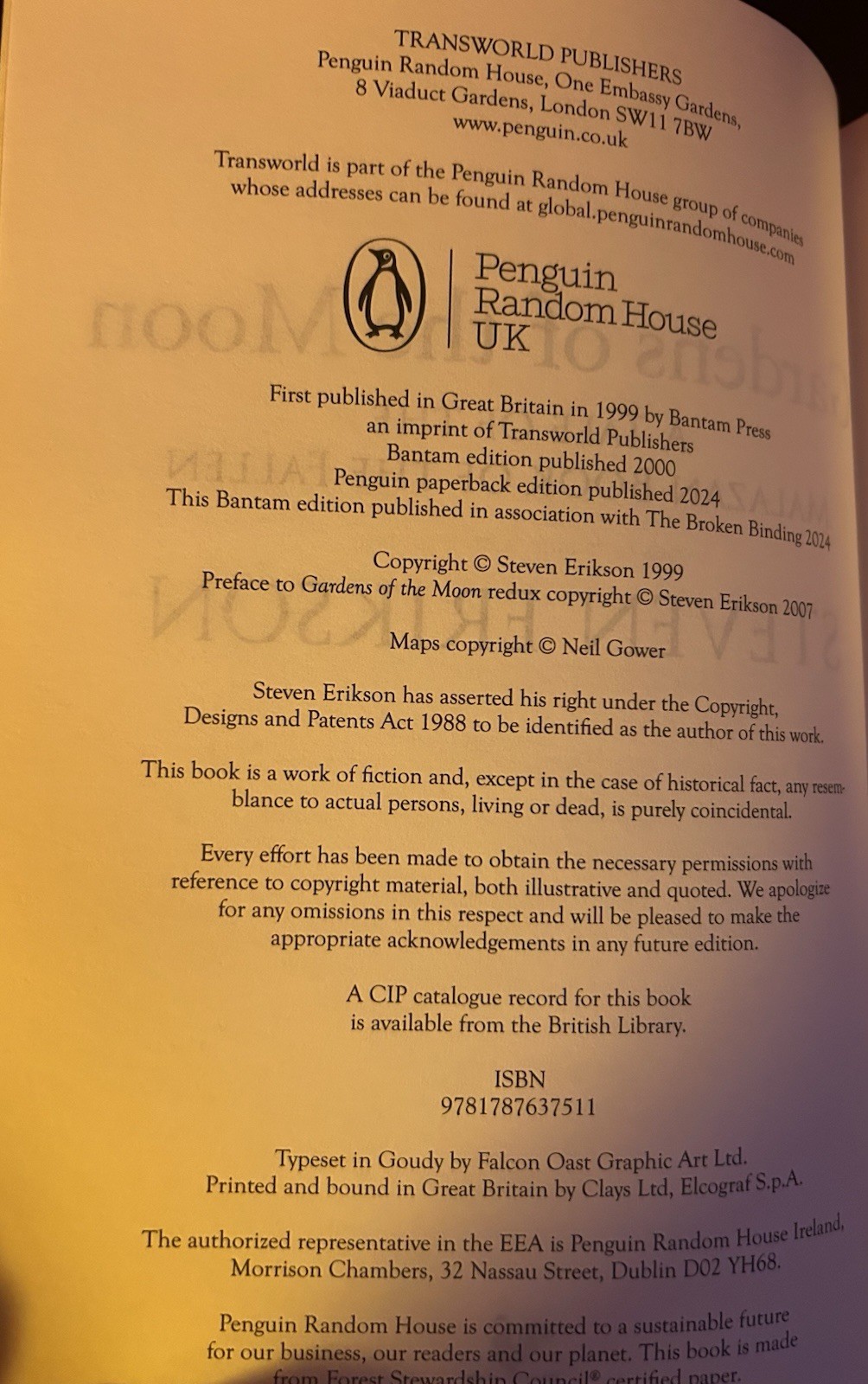 Broken Binding Malazan Books Of The Fallen 1- 6 Signed First Editions
