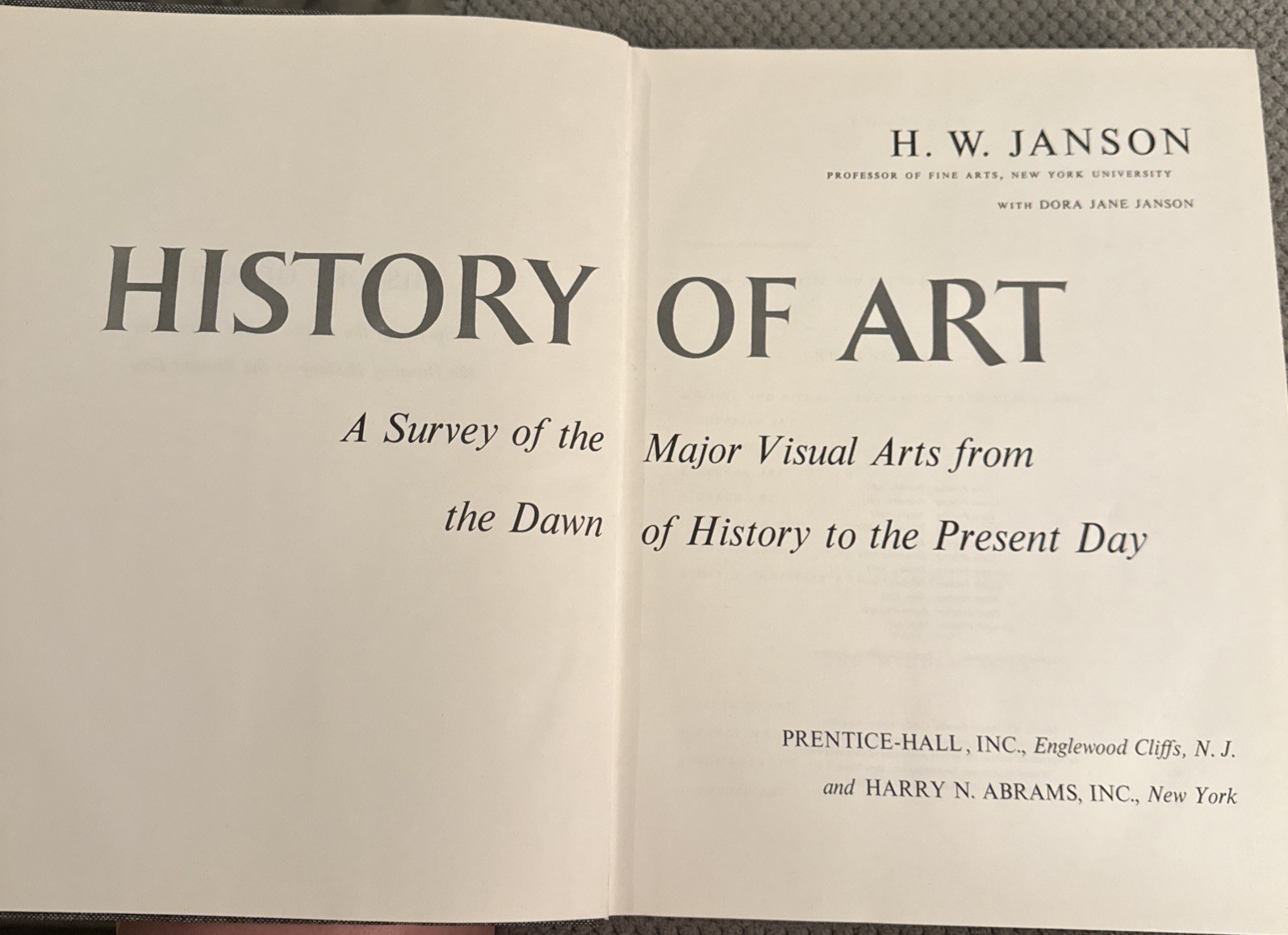 The History of Art Hardcover Book by H. W. Jansen-11th Printing-572 Pages-VG