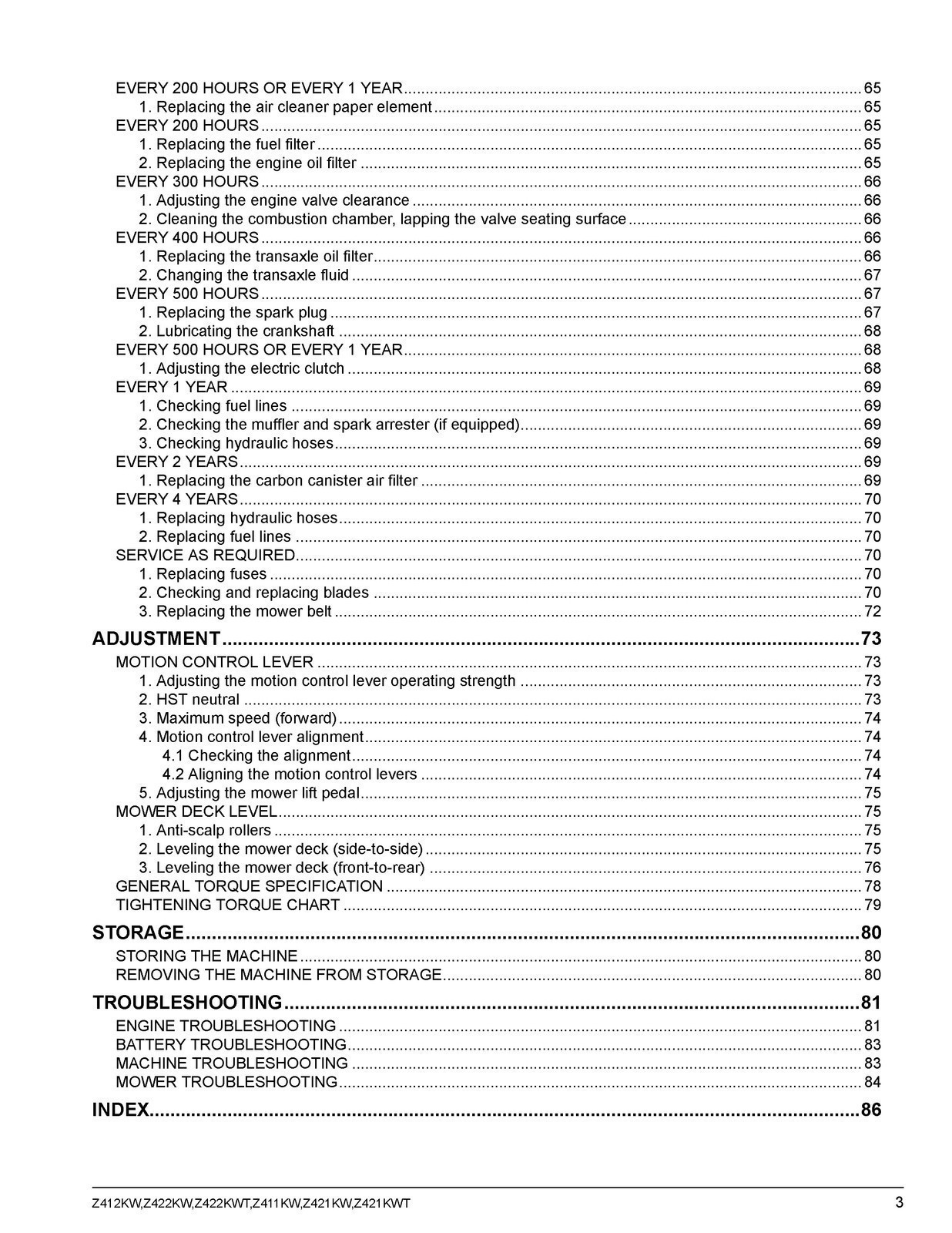 KUBOTA Z412KW Z422 Z421 ZERO TURN MOWER OPERATORS MANUAL – COIL BOUND, COVERS