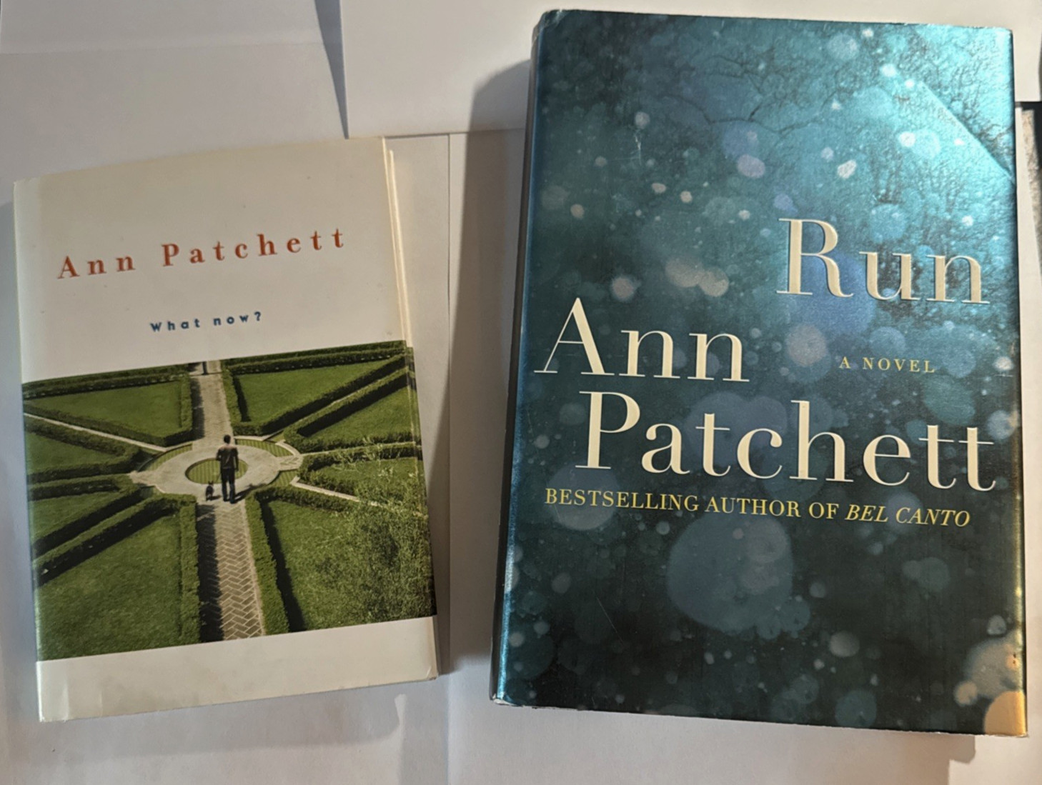 Ann Patchett – 2 books: „What now?‘ & „Run“ (2007) SIGNED both Hc, 1st ed.