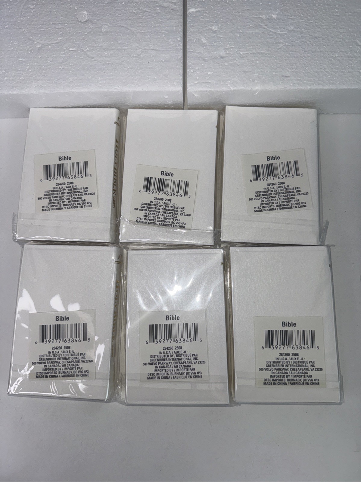 Holy Bible New Testament KJV White Mini Leatherette Cover 4.5” x 3” Set of 6