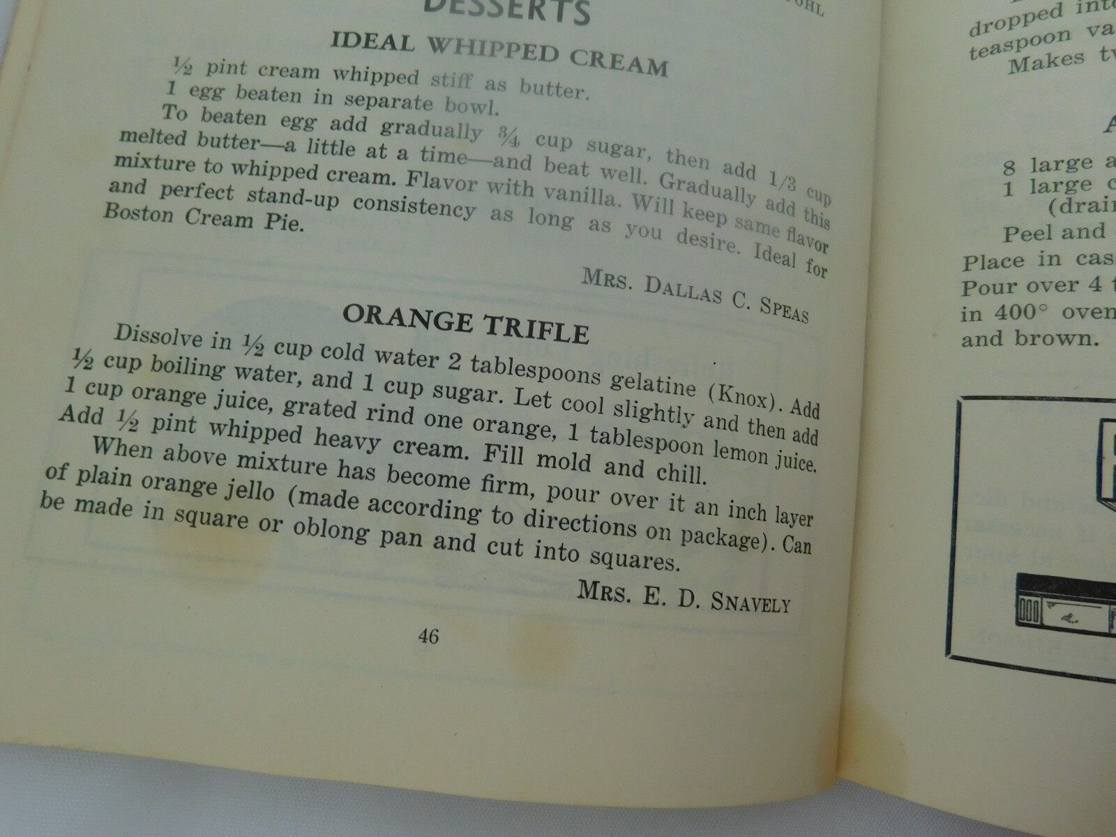 What’s Cookin‘? 1948 1st ED. Winston-Salem Woman’s Club Cookbook