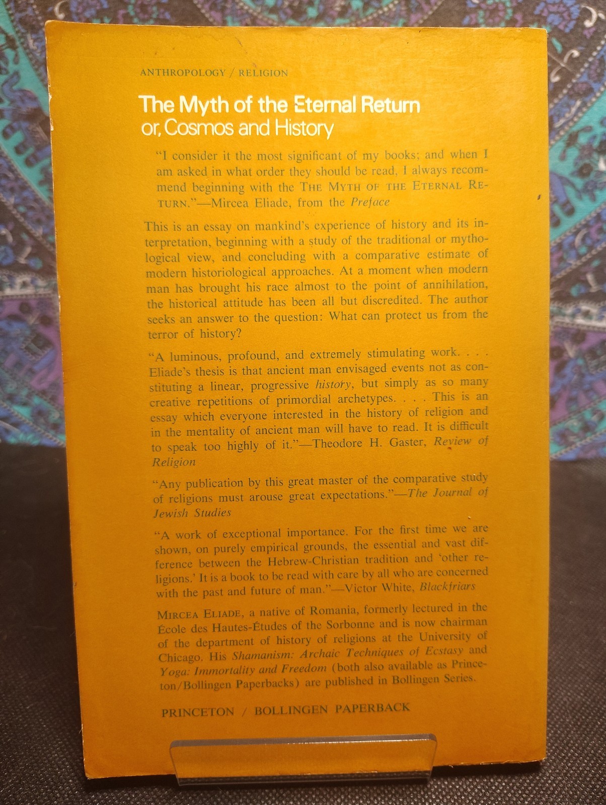 Myth and Reality Cosmos and History Mircea Eliade Myth and Meaning Levi-Strauss