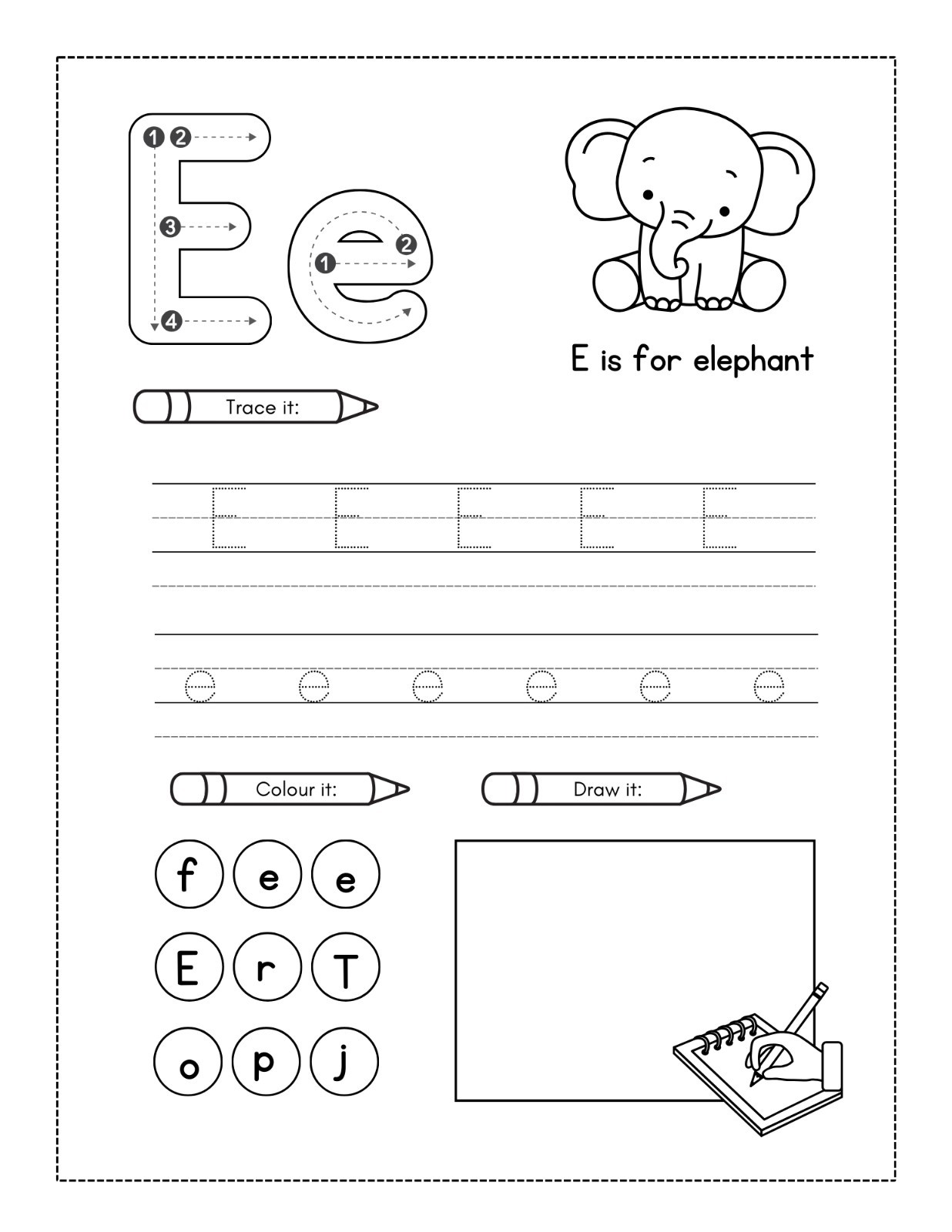 DIGITAL CONTENT – Alphabet Preschool Color Kids-Activity-Book 120 Pages