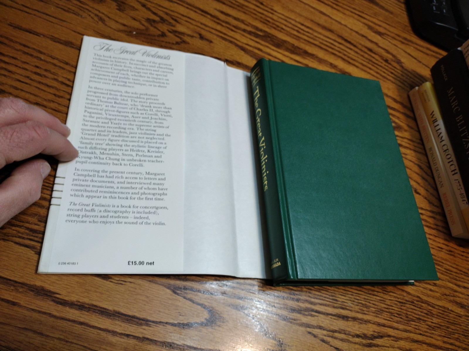 The Great Violinists Margaret Campbell 1980 Granada Publishing 366 pages HB w/DJ