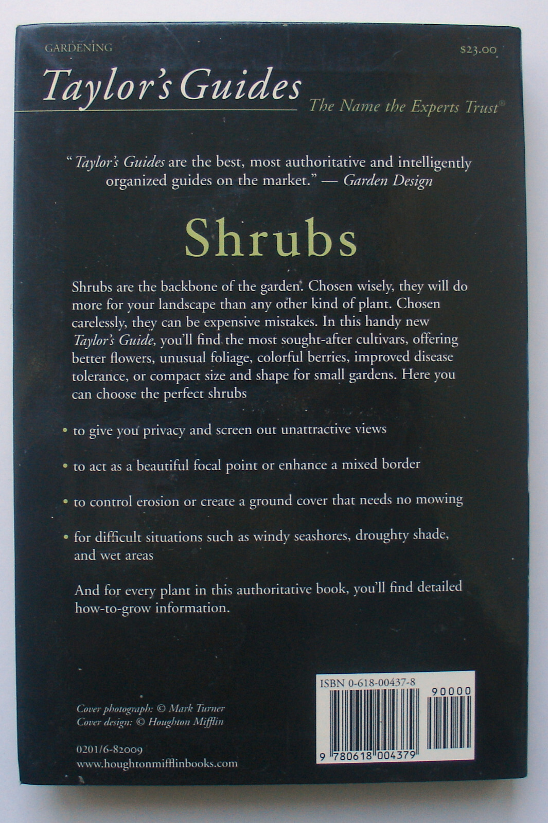Taylor’s Guides: Shrubs : How to Select and Grow Shrubs – Kathleen Fisher – PB
