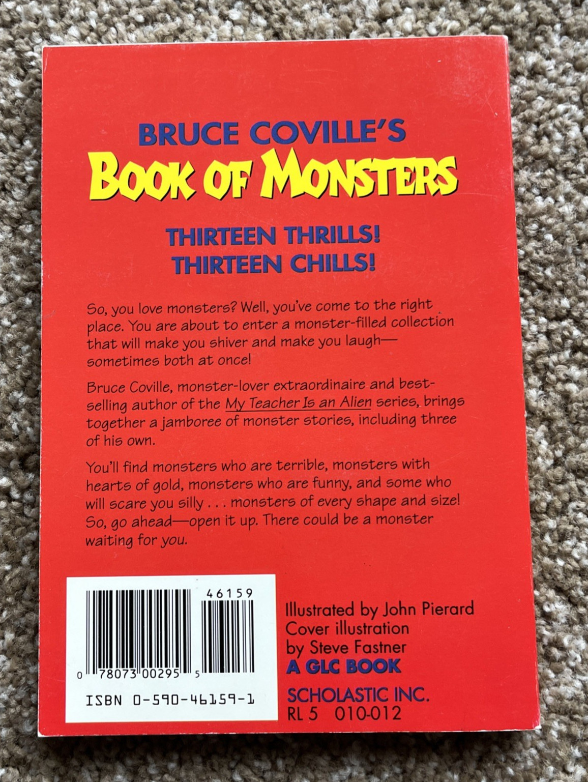 Lot of 5 1990s Bruce Coville PB Book of Monsters / Ghosts / Aliens / Nightmares