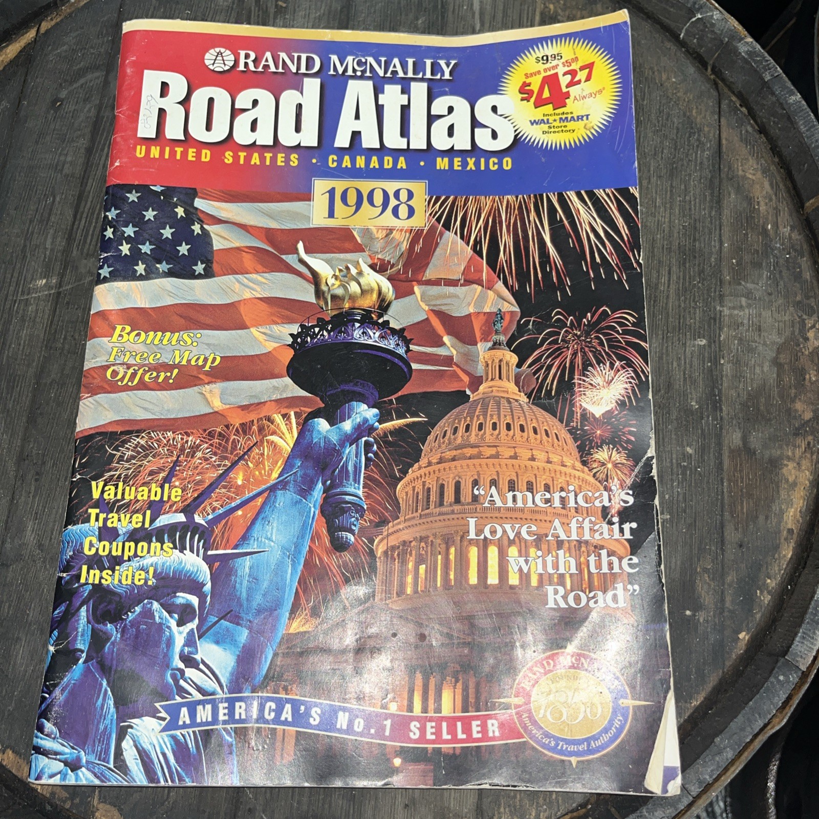Rand McNally Road Atlas 1998: United States, Canada, Mexico, Good Condition