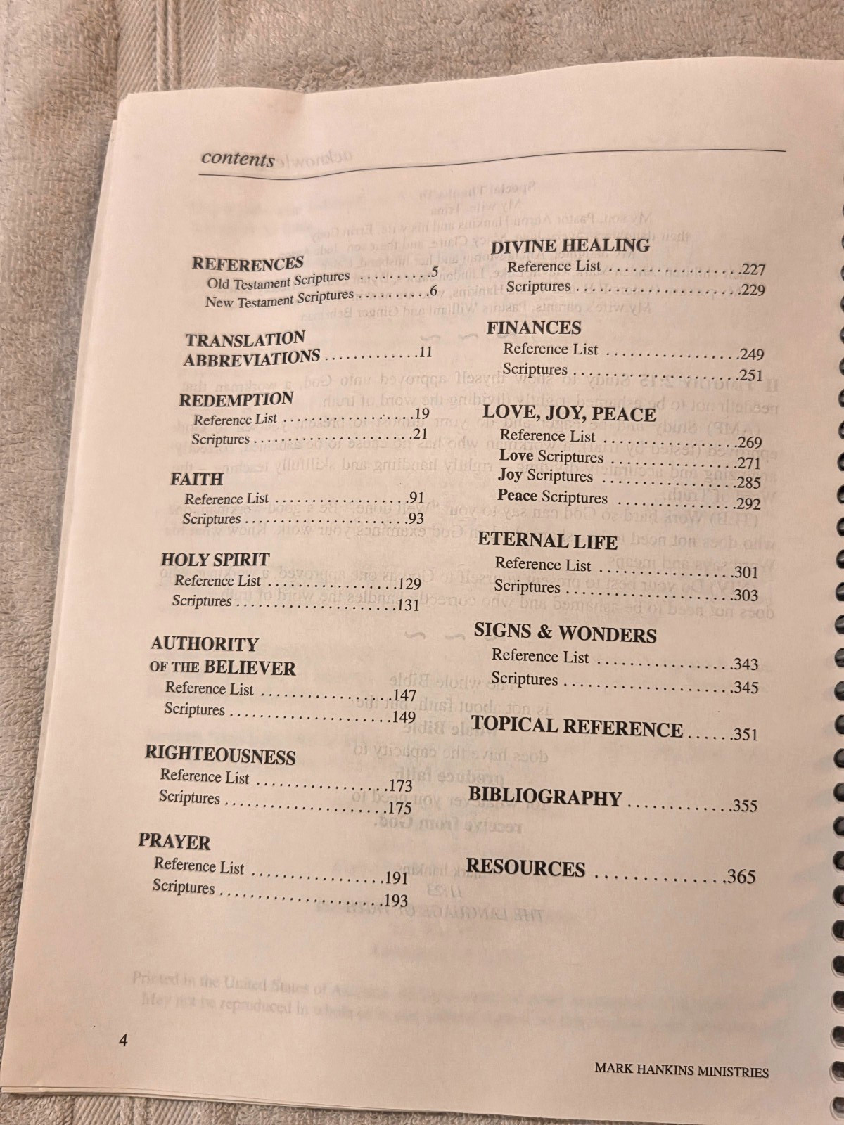 Spirit-Filled Scripture Study Guide Mark Hankins Spiral Bible Study Book 4th ED.