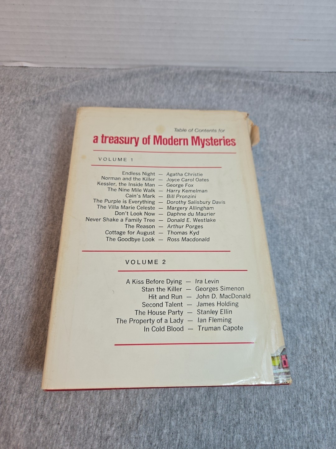 Treasury of Modern Mysteries, Volume 1 & 2 ~ Various Authors, 1973 BCE HCDJ