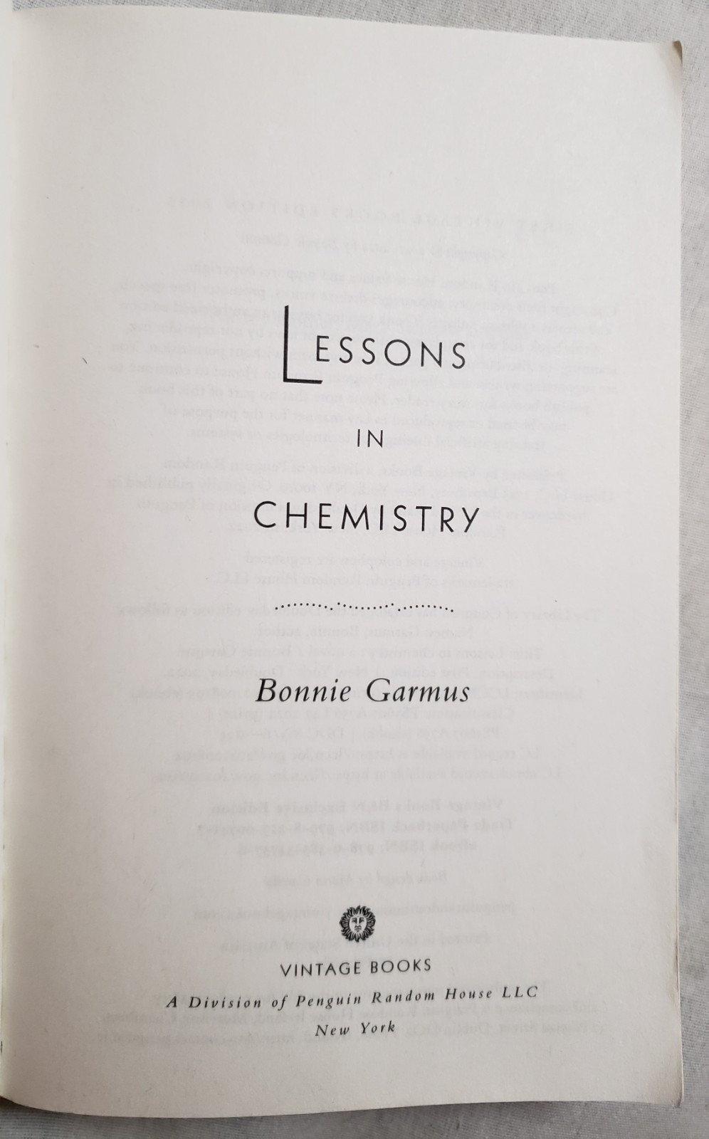 Lessons in Chemistry: A Novel by Bonnie Garmus 2024 TPB Vintage Books p402