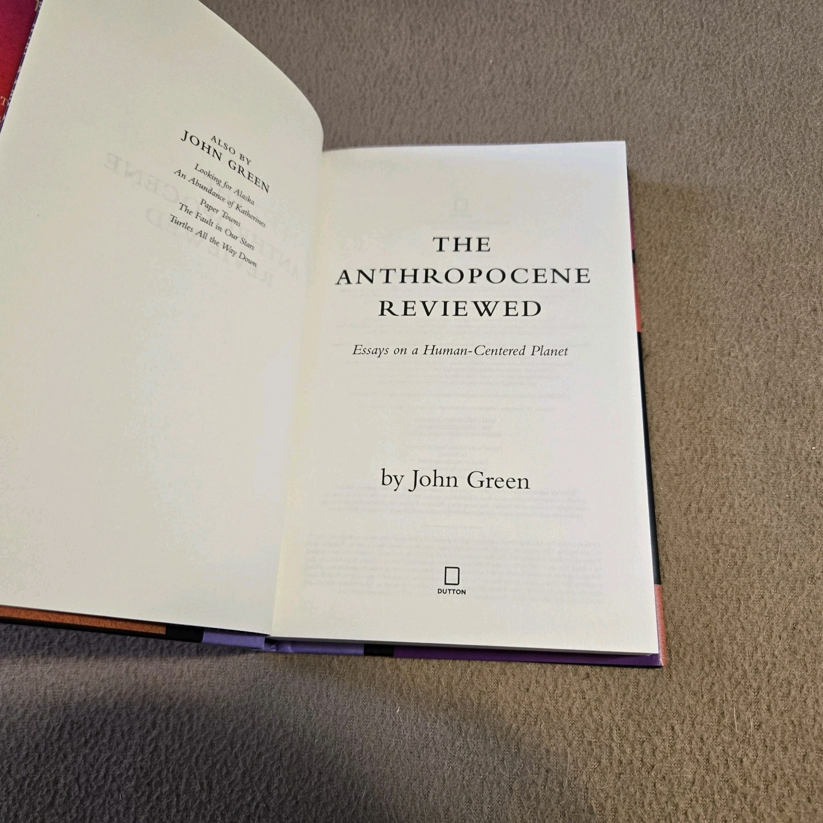 John Green SIGNED 1st Edition HC/DJ Lot, Fault in Our Stars, Anthropocene Review