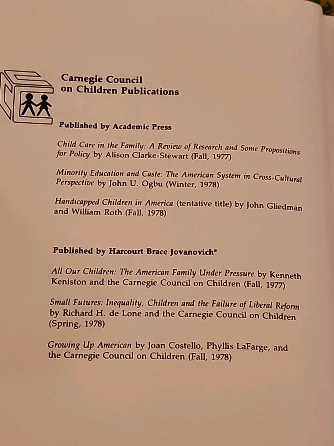 MINORITY EDUCATION AND CASTE: THE AMERICAN SYSTEM By John Ogbu – Hardcover 1978