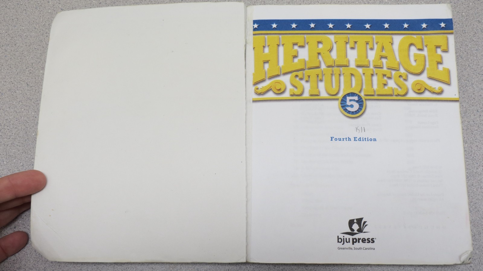 Lot of 2 – Heritage Studies 5 – Fourth Edition BJU – Activity Manual & textbook